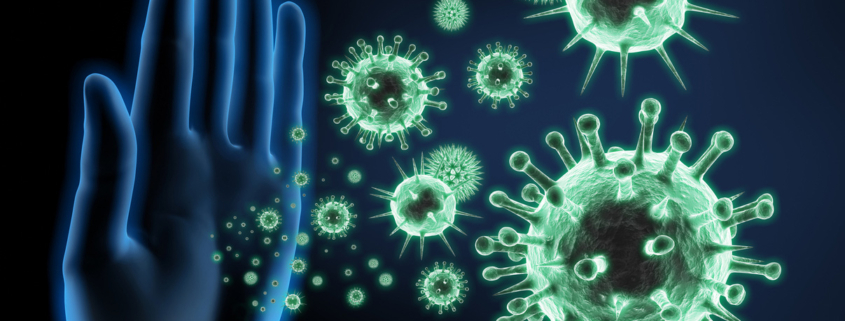 Bakterien und Viren Desinfektion Covid 19